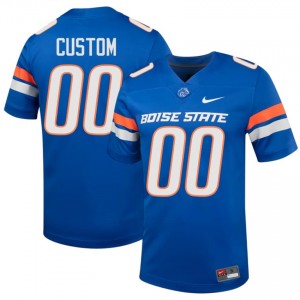 Broncos Custom #00 Royal Jersey | Durable Embroidery University Football Men Apparel 62085407