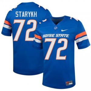 #72 Daniil Starykh Boise State Broncos Royal Jersey | Authentic Embroidery Men Player Football Gear 18168805
