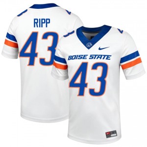 #43 Jake Ripp BSU White Jersey | Iconic Stitched Men College Football Gear 16791294