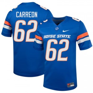 Royal Roger Carreon #62 Broncos Jersey | Men High School Football Limited Embroidery 57580351