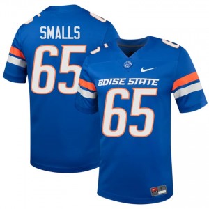 #65 Hakeim Smalls Boise State Royal Jersey | Iconic Embroidery Men College Football Gear 80071128
