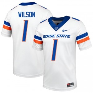 Kyle Wilson #1 Boise State Broncos Jersey | Moisture Wicking White High School Football Men Stitched 98269938