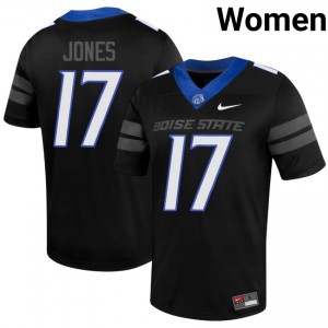 Broncos AJ Jones #17 Black Jersey | Durable Swen University Football Women Apparel 99877320