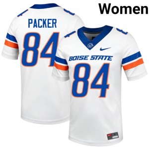 White Gavin Packer #84 Broncos Jersey | Women High School Football Limited Stitched 64324250