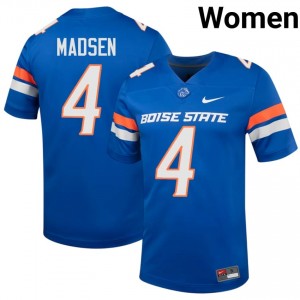 #4 Maddux Madsen Boise State Royal Jersey | Licensed Embroidery Women High School Football Gear 48575198