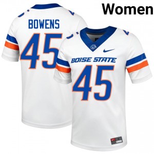 Markell Bowens #45 Broncos Jersey | Gameday White College Football Women Stitched 63222284