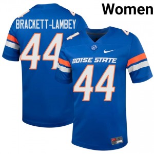 Boise State Syncere Brackett-Lambey #44 Royal Jersey | Premium Embroidery NCAA Football Women Apparel 72990675