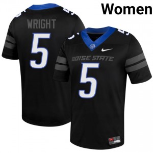 Broncos Akeem Wright #5 Black Jersey | Fresh Swen High School Football Women Apparel 13080757