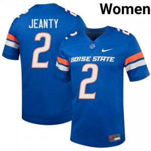 Ashton Jeanty #2 BSU Broncos Jersey | Alumni Royal Player Football Women Embroidery 24172630