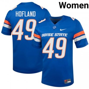 BSU Broncos Beckham Hofland #49 Royal Jersey | Fresh Embroidery High School Football Women Apparel 34678513
