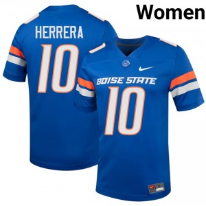 Cash Herrera #10 Broncos Jersey | Moisture Wicking Royal High School Football Women Embroidery 50650595