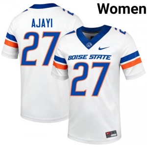 White Jay Ajayi #27 BSU Jersey | Women University Football Top-Tier Stitched 53173177