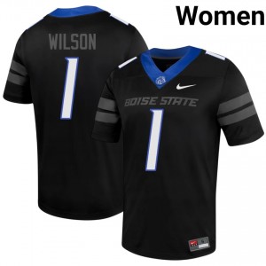 Kyle Wilson #1 BSU Jersey broncosjeseystore.com | Alumni Black Player Football Women Stitch 32651320