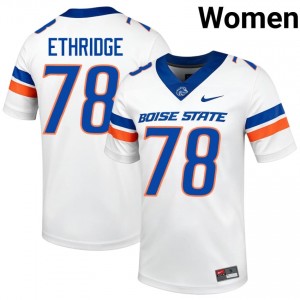 Tyler Ethridge #78 Broncos Jersey | Gameday White College Football Women Stitched 13780506