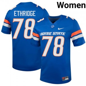 Royal Tyler Ethridge #78 Boise State Jersey | Women University Football Top-Tier Embroidery 17698649