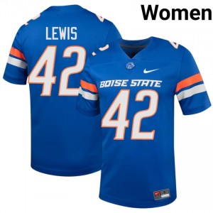 Royal Zyhaire Lewis #42 BSU Jersey | Women High School Football Limited Embroidery 11848875