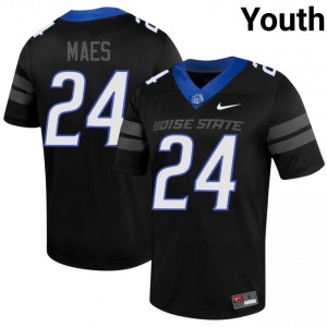 BSU Broncos AJ Maes #24 Black Jersey | Durable Swen University Football Youth Apparel 71687555