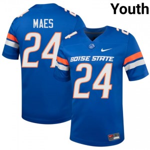 Royal AJ Maes #24 Boise State Jersey | Youth Player Football Classic Embroidery 29137380