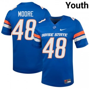 #48 Canaan Moore Broncos Royal Jersey | Licensed Embroidery Youth High School Football Gear 58721178