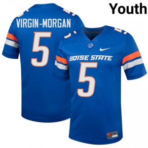Boise State Jayden Virgin-Morgan #5 Royal Jersey | Exclusive Embroidery College Football Youth Apparel 40933290