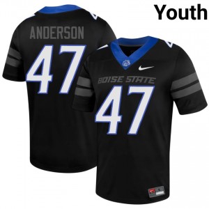 Black Kaden Anderson #47 Broncos Jersey | Youth NCAA Football Essential Swen 63100153