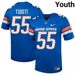 Mana Tuioti #55 Boise State Jersey | Moisture Wicking Royal High School Football Youth Embroidery 79541968