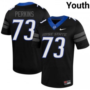 Black Parker Perkins #73 BSU Broncos Jersey | Youth University Football Top-Tier Swen 41340120