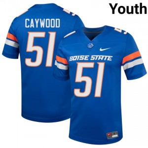 Roman Caywood #51 Boise State Broncos Jersey | Alumni Royal Player Football Youth Embroidery 44761819