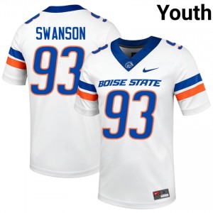 Broncos Ryder Swanson #93 White Jersey | Exclusive Stitched College Football Youth Apparel 94023929