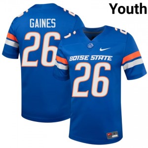 Royal Sire Gaines #26 Broncos Jersey | Youth High School Football Limited Embroidery 14102234
