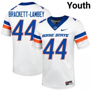 Boise State Syncere Brackett-Lambey #44 White Jersey | Exclusive Stitched College Football Youth Apparel 62151454