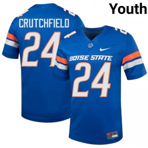 Tahj Crutchfield #24 BSU Broncos Jersey | Genuine Royal NCAA Football Youth Embroidery 62627865