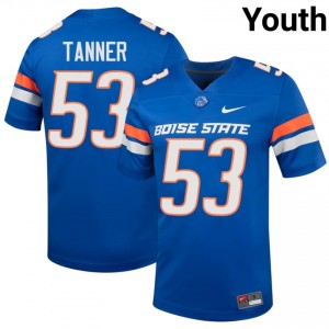 #53 Ty Tanner BSU Royal Jersey | Iconic Embroidery Youth College Football Gear 83551806