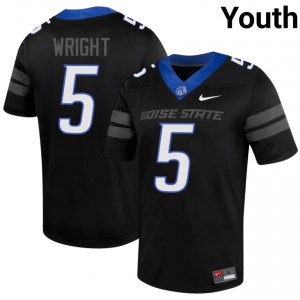 Akeem Wright #5 Boise State Jersey | Genuine Black NCAA Football Youth Stitch 95853736