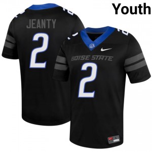 Boise State Ashton Jeanty #2 Black Jersey | Elite Swen Player Football Youth Apparel 37534514
