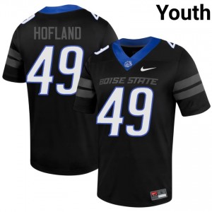 #49 Beckham Hofland Boise State Black Jersey | Licensed Stitch Youth High School Football Gear 84531840