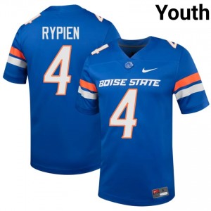 #4 Brett Rypien Broncos Royal Jersey | Iconic Embroidery Youth College Football Gear 51310313