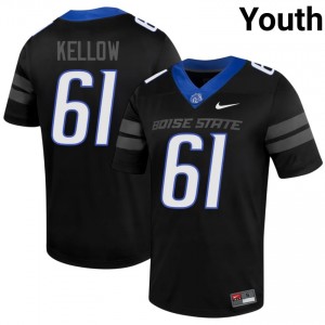 #61 Caden Kellow Boise State Black Jersey | Authentic Stitch Youth Player Football Gear 53955692
