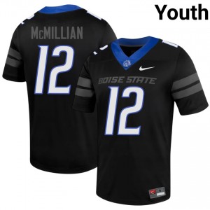 Jim McMillian #12 BSU Broncos Jersey | Gameday Black College Football Youth Stitch 97241620