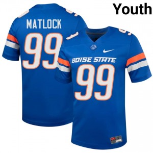 Royal Scott Matlock #99 Boise State Jersey | Youth Player Football Classic Embroidery 83083812